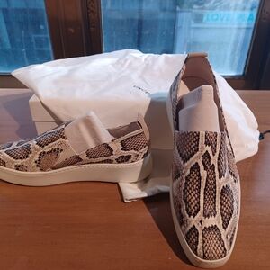 Vince Snake Print Slip-On Sneakers